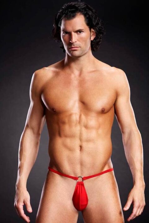 Microfiber Pouch Bikini Red L/XL