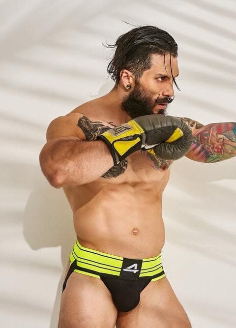 C4M - Rugby Jockstrap-NeonLime-L