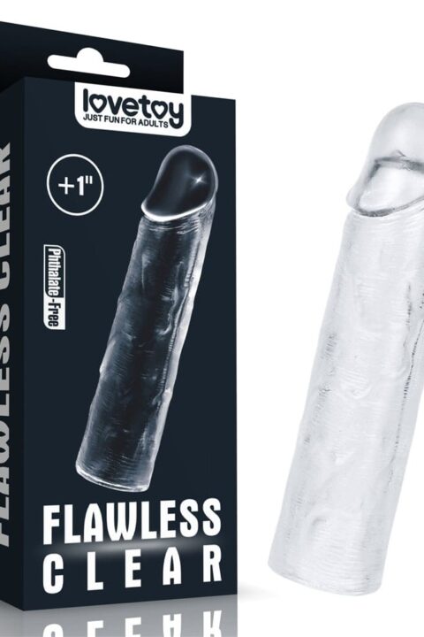 Flawless Clear Penis Sleeve Add 1''