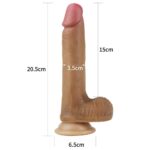 8'' Dual layered Platinum Silicone Cock Brown - Image 6