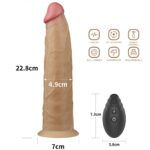 9.0'' Dual Layered Platinum Silicone Rotator - Image 8