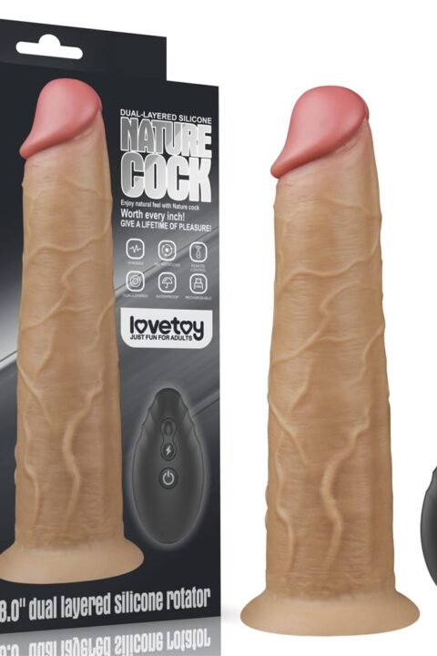 8.0'' Dual Layered Platinum Silicone Rotator