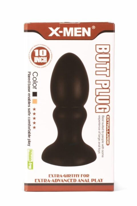 X-MEN 10" Huge Butt Plug Black 1