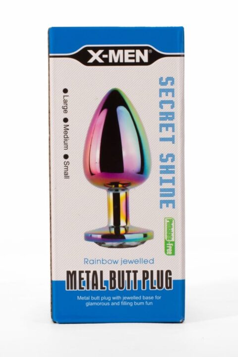 X-MEN Secret Shine Metal Butt Plug Rainbow L