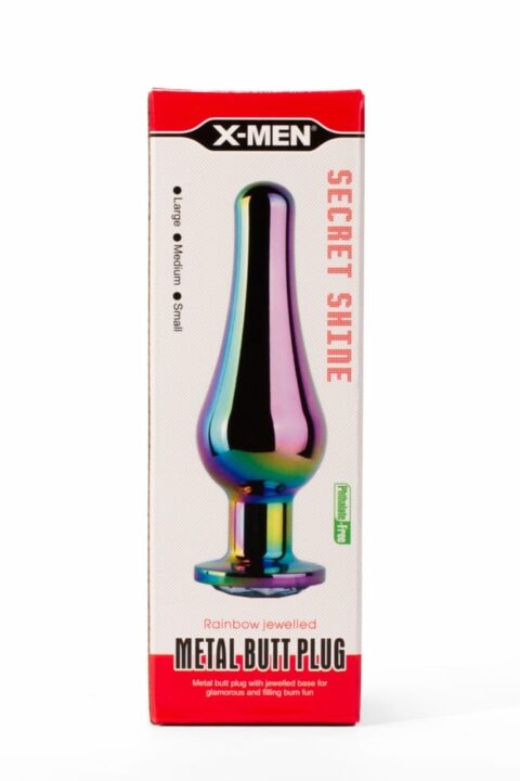 X-MEN Secret Shine Metal Butt Plug Rainbow M