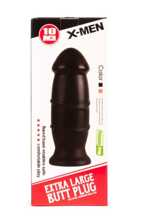 X-MEN 10 inch Butt Plug Black