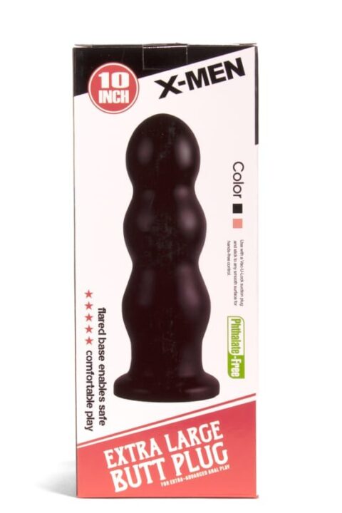 X-MEN 10 inch Butt Plug Black
