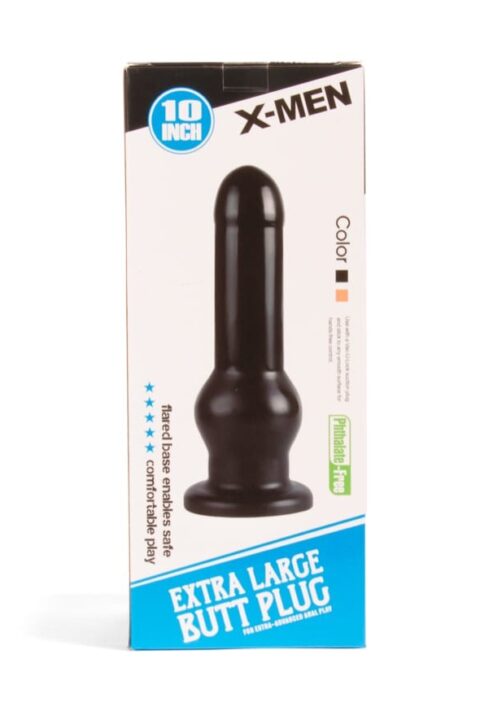 X-MEN 10 inch Butt Plug Black