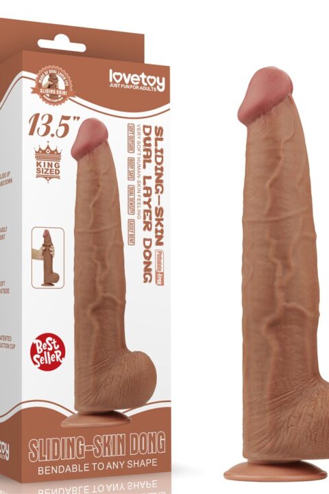 13.5'' King Sized Sliding Skin Dual Layer Dong Brown
