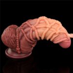 9.5'' Dual layered Platinum Silicone Cock with Rope - Image 2