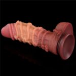 10.5'' Dual layered Platinum Silicone Cock with Rope - Image 9