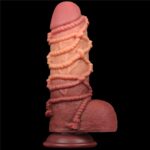 9.5'' Dual layered Platinum Silicone Cock with Rope - Image 5