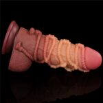9.5'' Dual layered Platinum Silicone Cock with Rope - Image 10