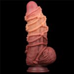 9.5'' Dual layered Platinum Silicone Cock with Rope - Image 5