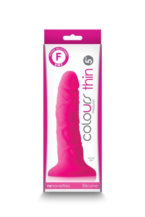 Colours - Pleasures - Thin 5" Dildo - Pink