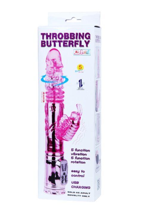 Throbbing Butterfly Vibrator Pink