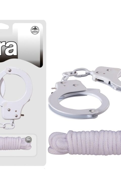 SEX EXTRA - METAL CUFFS & LOVE ROPE WHITE