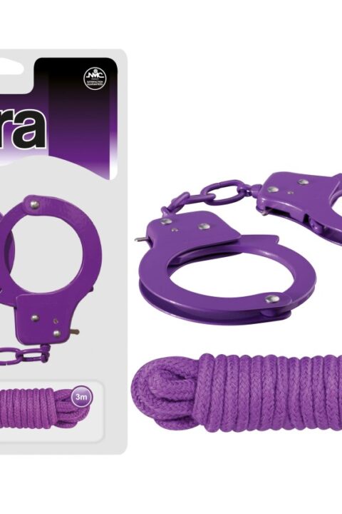 SEX EXTRA - METAL CUFFS & LOVE ROPE PURPLE