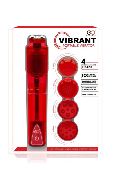 VIBBRANT PORTABLE VIBRATOR RED