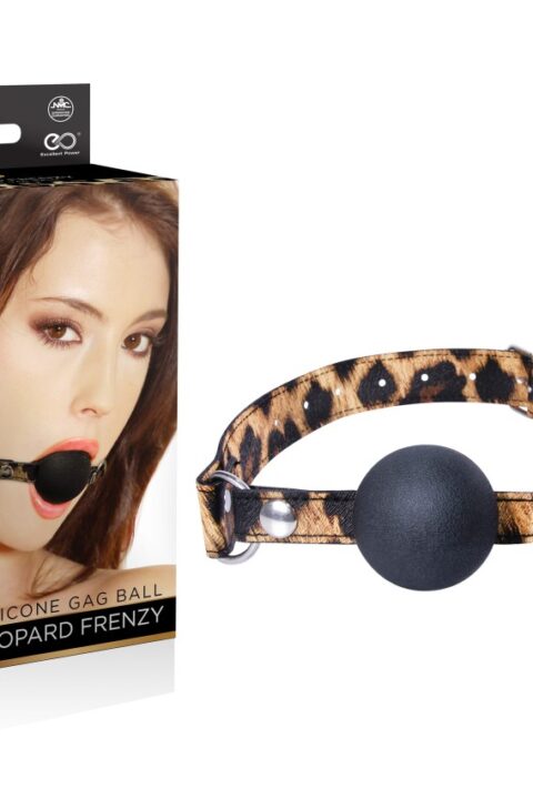 LEOPARD FRENZY SILICONE GAG BALL