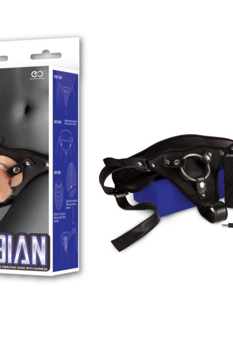SEXXBIAN 5" VIBRATING DONG & HARNESS