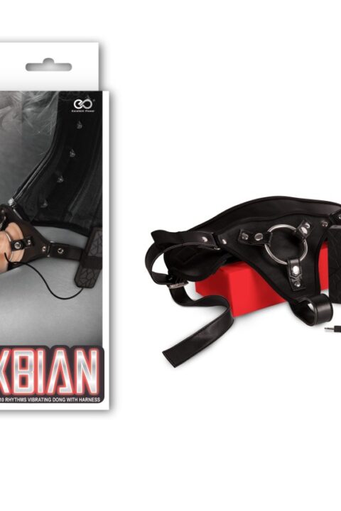 SEXXBIAN 6" VIBRATING DONG & HARNESS
