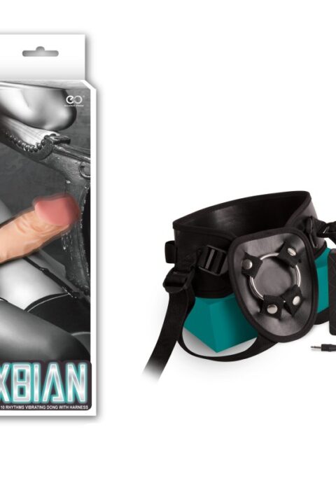 SEXXBIAN 8" VIBRATING DONG & HARNESS