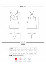 828-CHE-1 chemise & thong  S/M - Image 5