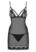 Wonderia chemise & thong black  S/M - Image 3