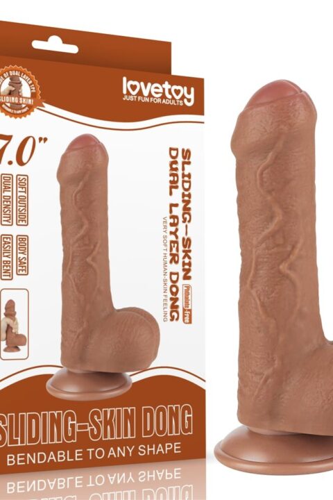 7'' Sliding Skin Dual Layer Dong Brown