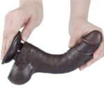 8'' Sliding Skin Dual Layer Dong Black I - Image 8