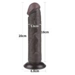 8'' Sliding Skin Dual Layer Dong Black II - Image 5