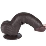 8'' Sliding Skin Dual Layer Dong Black III - Image 2