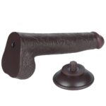 9'' Sliding Skin Dual Layer Dong Black - Image 3