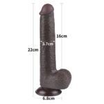 9'' Sliding Skin Dual Layer Dong Black - Image 5