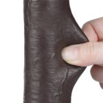 9'' Sliding Skin Dual Layer Dong Black - Image 10