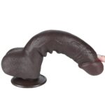 9.5'' Sliding Skin Dual Layer Dong Black - Image 2