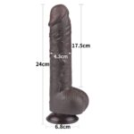9.5'' Sliding Skin Dual Layer Dong Black - Image 5
