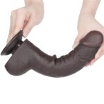 9.5'' Sliding Skin Dual Layer Dong Black - Image 8