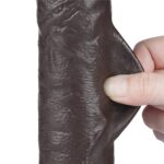 9.5'' Sliding Skin Dual Layer Dong Black - Image 10