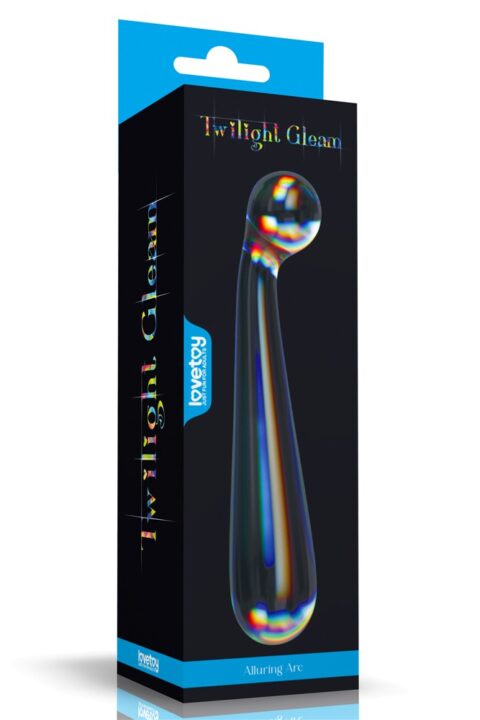 Twilight Gleam Glass Dildo- Alluring Arc