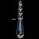 Twilight Gleam Glass Dildo- Rising Ripples - Image 2