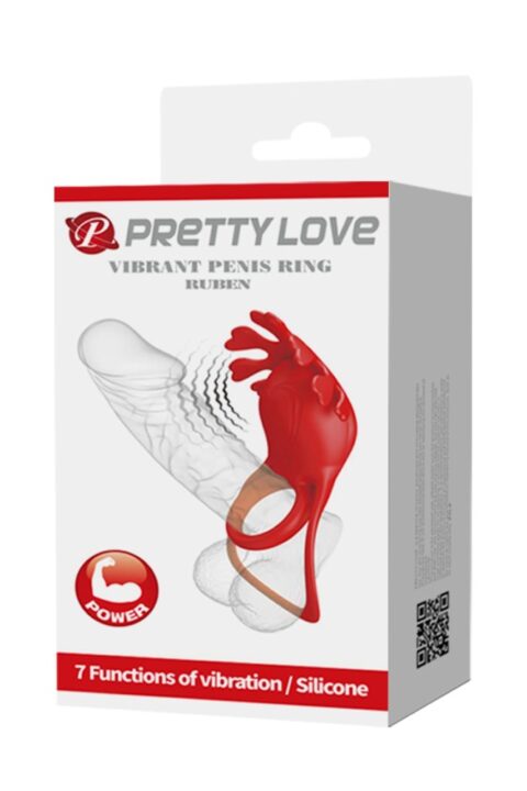 Pretty Love Vibrant Penis Ring Ruben Red