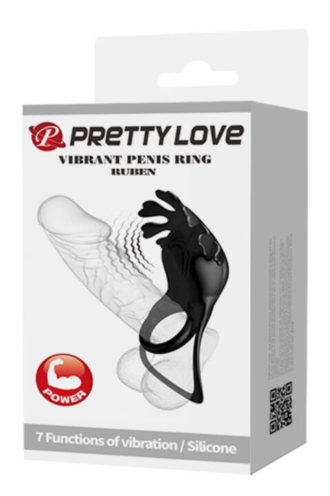 Pretty Love Vibrant Penis Ring Ruben Black