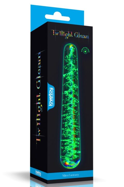Glow-in-the-dark Twilight Gleam Glass Dildo-Slim Fantasy