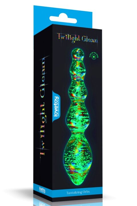 Glow-in-the-dark Twilight Gleam Glass Dildo-Tantalizing Orbs