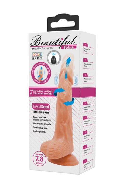 Beautiful Bodach 7,8 " Remote control vibrating Dildo