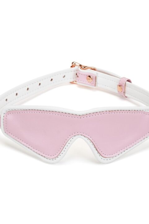 White & Pink Fairy Goat Leather Blindfold
