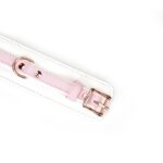 White & Pink Fairy Goat Leather Hand Cuffs - Image 3