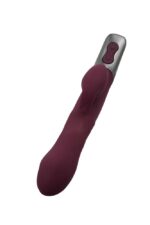 TITANZ 8.5" SILICONE RECHARGEABLE VIBRATOR IN RUBINE RED - Image 3